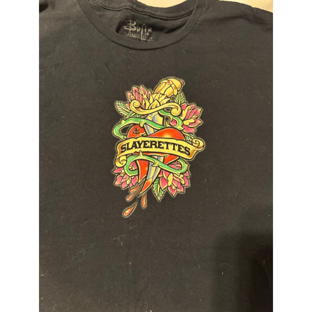 Buffy The Vampire Slayer Slayerettes Band Tee Vintage 90s Y2K Black Shirt 2XL - Picture 2 of 5